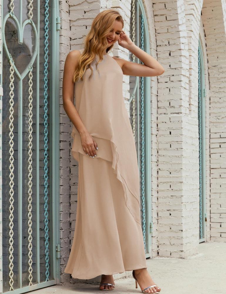 Vestido Longo de Chiffon para Mães da Noiva de Tamanho Grande, para Damas de Honra e Baile de Finalistas, Modelo 28019