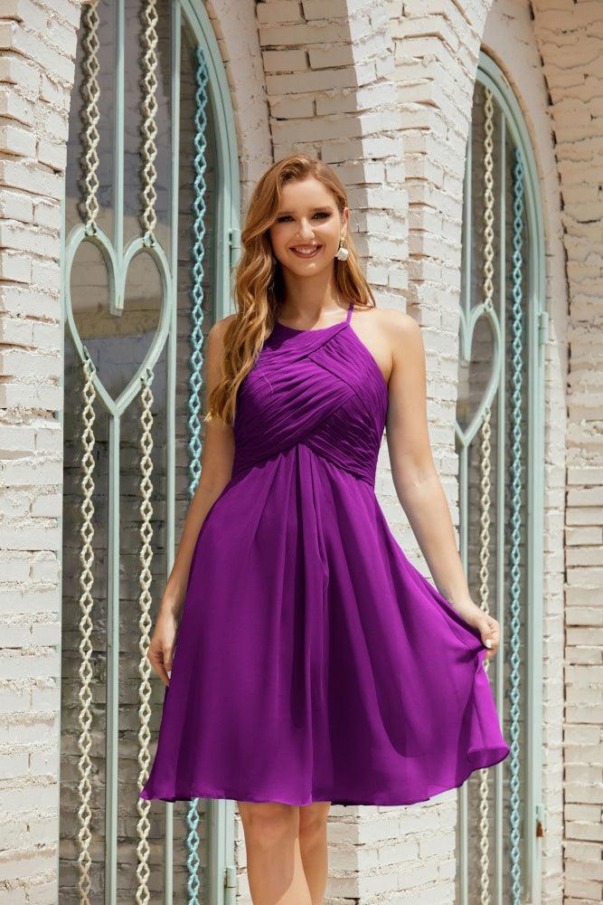 Vestidos de Baile sem Mangas para Receção em Casa, Cocktail Formal e Baile de Finalistas 28014
