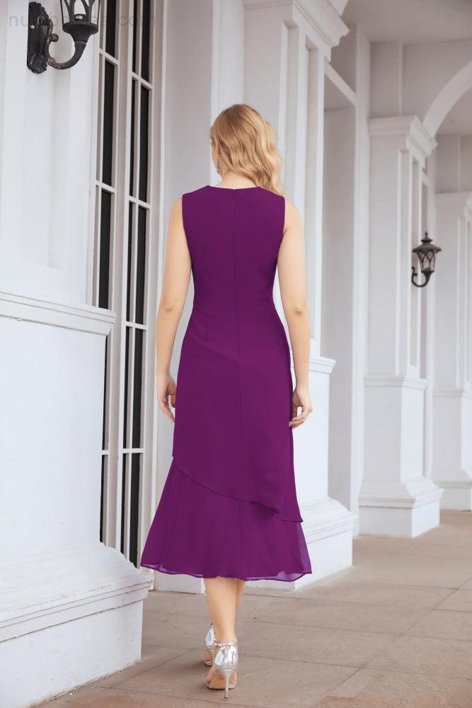 Robe de mariage de la mère de la mariée en deux pièces, ligne A, pour cérémonie et soirée formelle, modèle 28072