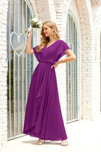 Robe de la Mère de la Mariée Grande Taille Col en V Longueur Solennelle Robe de Bal Formelle pour Invité de Mariage 28020