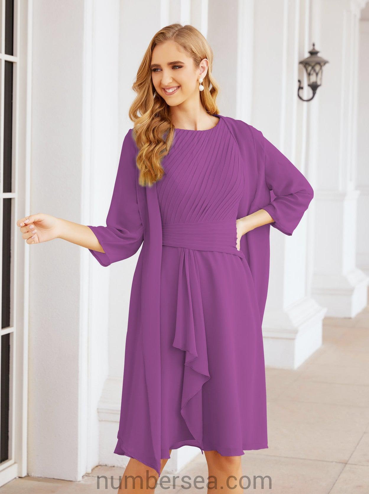 Vestidos para a Mãe da Noiva Vestido de Baile de Finalistas Vestido Casual Pregueado 28065