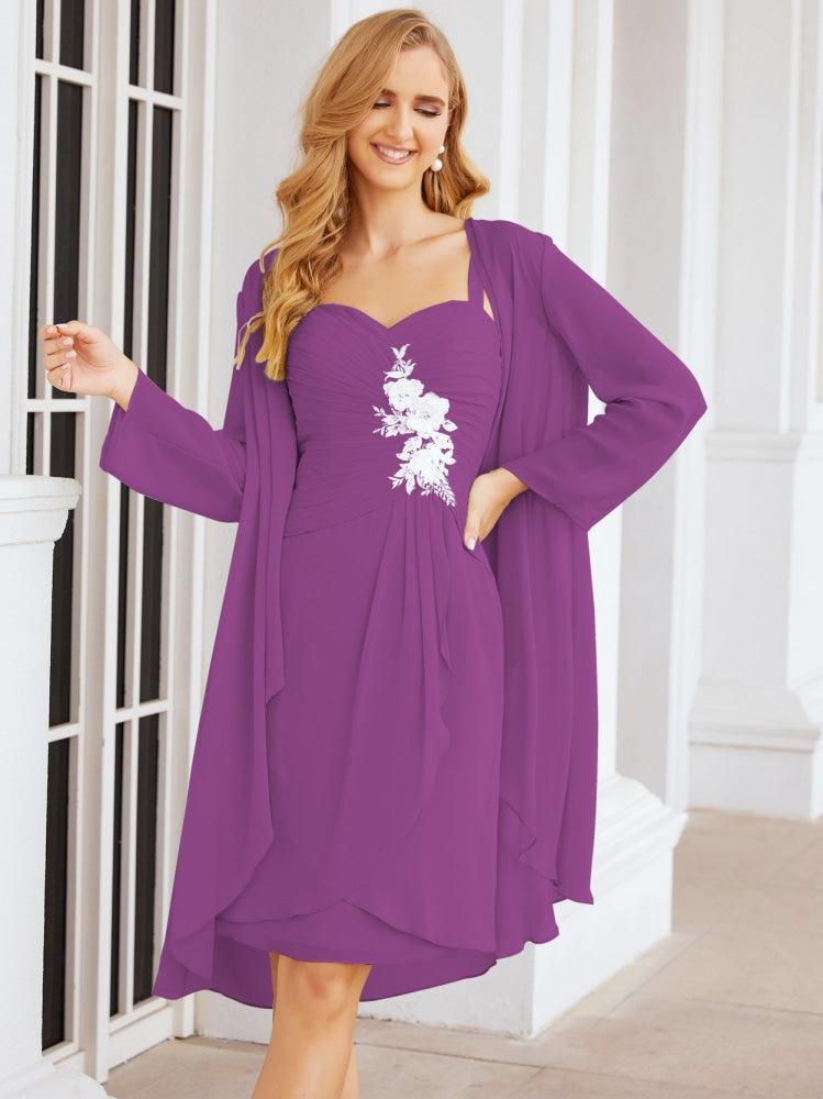 Vestidos de Mãe do Noivo Aplicações de Renda para Convidados de Casamento 28066
