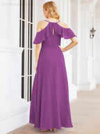 Robes longues de demoiselle d'honneur Numbersea à épaules dénudées, fente latérale, robes de bal formelles pour fête et mariage 28070