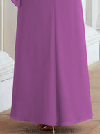 Robe de soirée formelle longue pour mère de la mariée avec cape à volants 28026