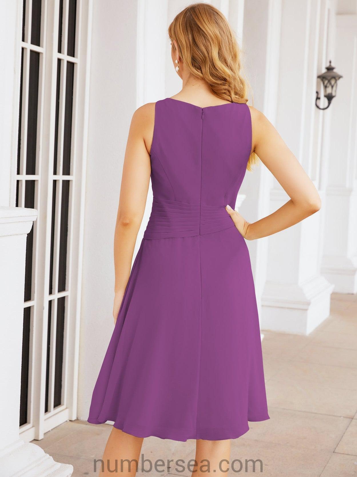 Vestidos para a Mãe da Noiva Vestido de Baile de Finalistas Vestido Casual Pregueado 28065
