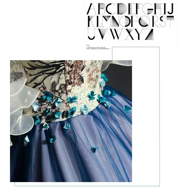 Ballkleid Süße 16 Party Langes Abschlussballkleid, Abendkleid, Reizvolle Abschlussballkleider, Handgefertigtes Blumen-Abschlussballkleid S4837