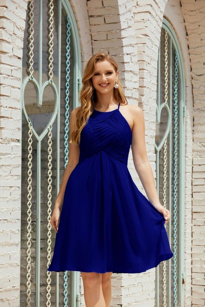 Vestidos de Baile sem Mangas para Receção em Casa, Cocktail Formal e Baile de Finalistas 28014