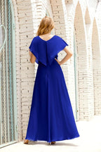 Robe de la Mère de la Mariée Grande Taille Col en V Longueur Solennelle Robe de Bal Formelle pour Invité de Mariage 28020