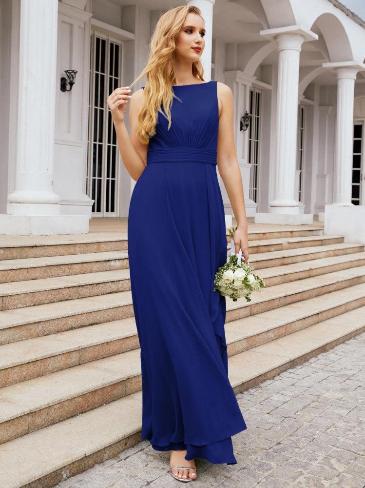Abiti da damigella Numbersea per matrimonio con volant, lunghi, formali, da ballo 28039
