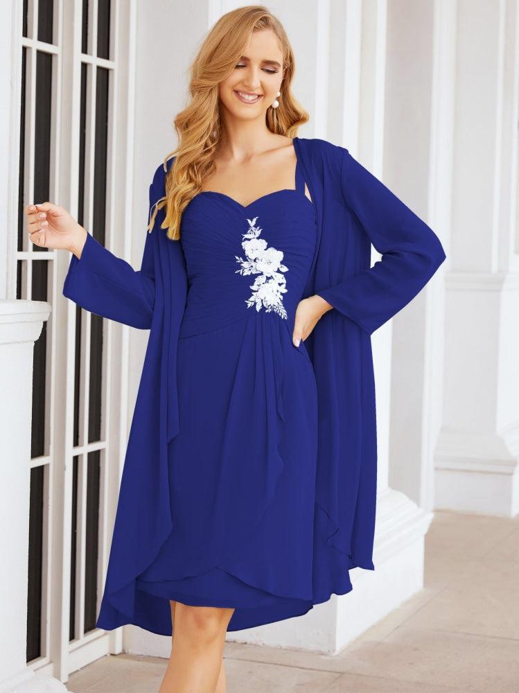 Vestidos de Mãe do Noivo Aplicações de Renda para Convidados de Casamento 28066