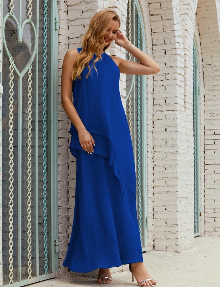 Vestido Longo de Chiffon para Mães da Noiva de Tamanho Grande, para Damas de Honra e Baile de Finalistas, Modelo 28019
