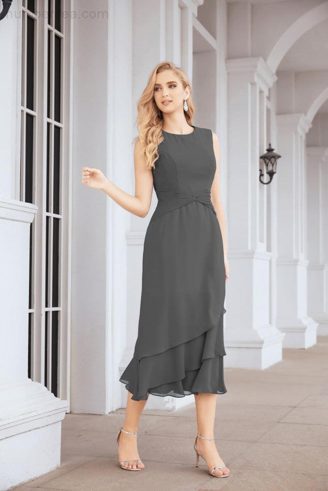 Robe de mariage de la mère de la mariée en deux pièces, ligne A, pour cérémonie et soirée formelle, modèle 28072