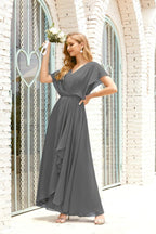 Robe de la Mère de la Mariée Grande Taille Col en V Longueur Solennelle Robe de Bal Formelle pour Invité de Mariage 28020