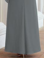 Robe de soirée formelle longue pour mère de la mariée avec cape à volants 28026