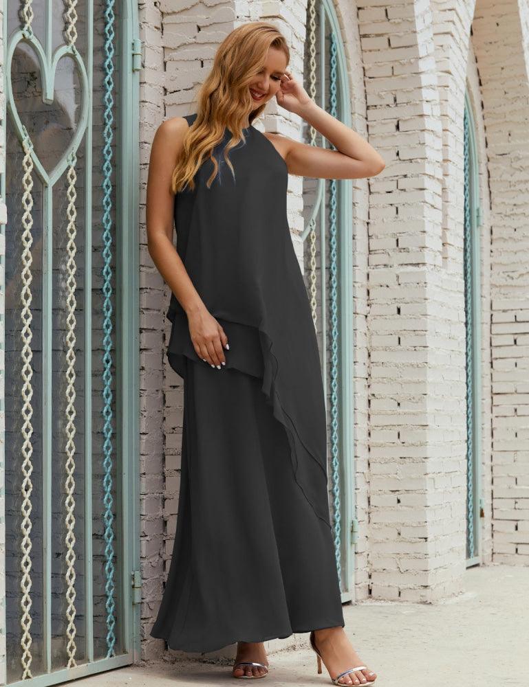 Vestido Longo de Chiffon para Mães da Noiva de Tamanho Grande, para Damas de Honra e Baile de Finalistas, Modelo 28019