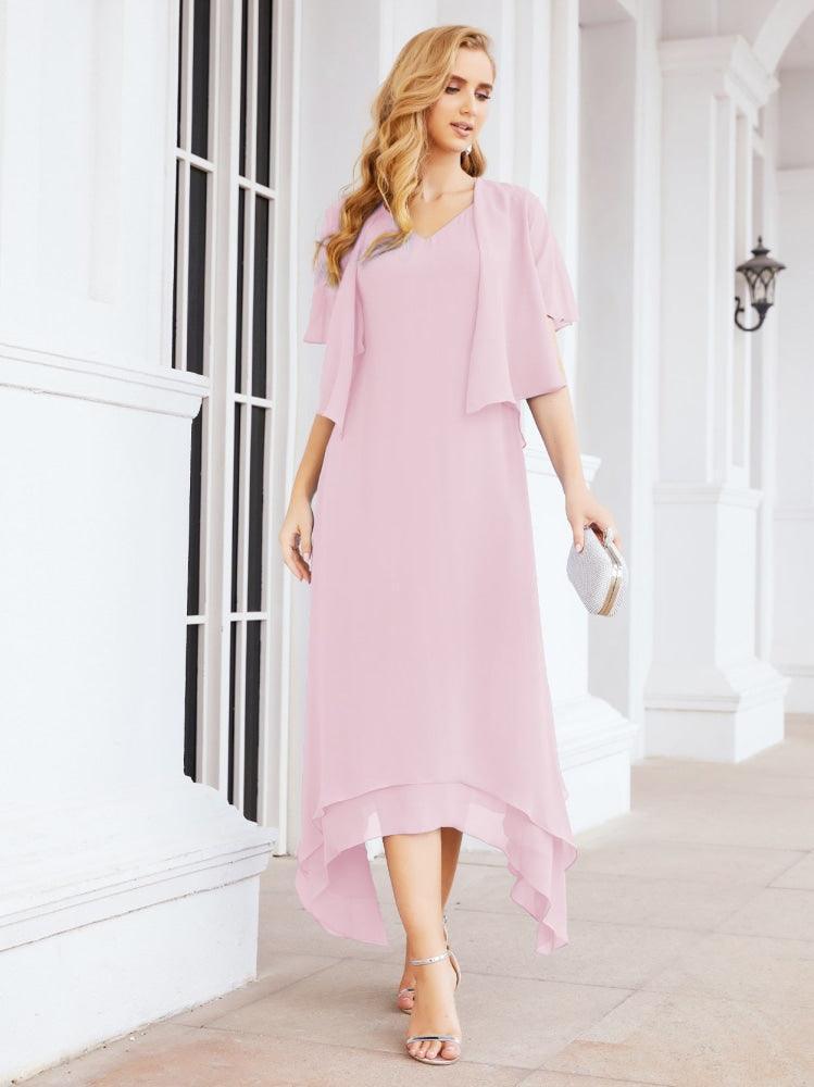 Vestido de Noiva de Duas Peças em Linha A para Mãe da Noiva Vestido de Festa Formal 28073