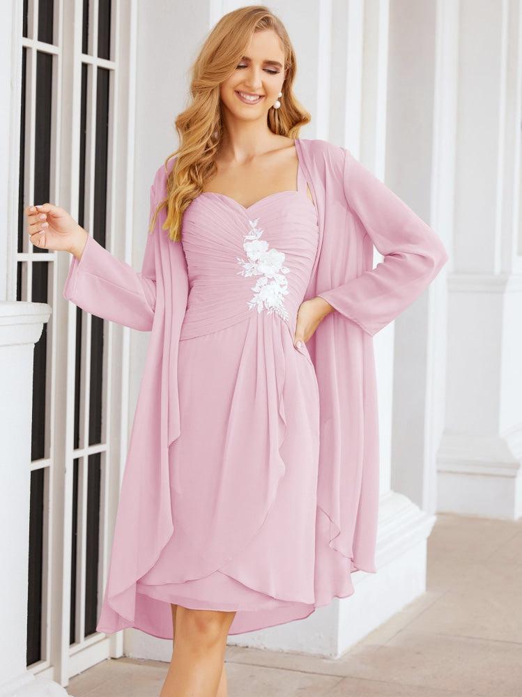 Vestidos de Mãe do Noivo Aplicações de Renda para Convidados de Casamento 28066