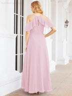 Robes longues de demoiselle d'honneur Numbersea à épaules dénudées, fente latérale, robes de bal formelles pour fête et mariage 28070