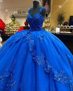 Robe de princesse bleu royal incroyable, robe de bal bleu royal pour seize ans Y825