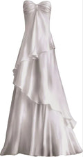 Robe de soirée blanche longue pour bal de promo style cœur séduisant Y7541
