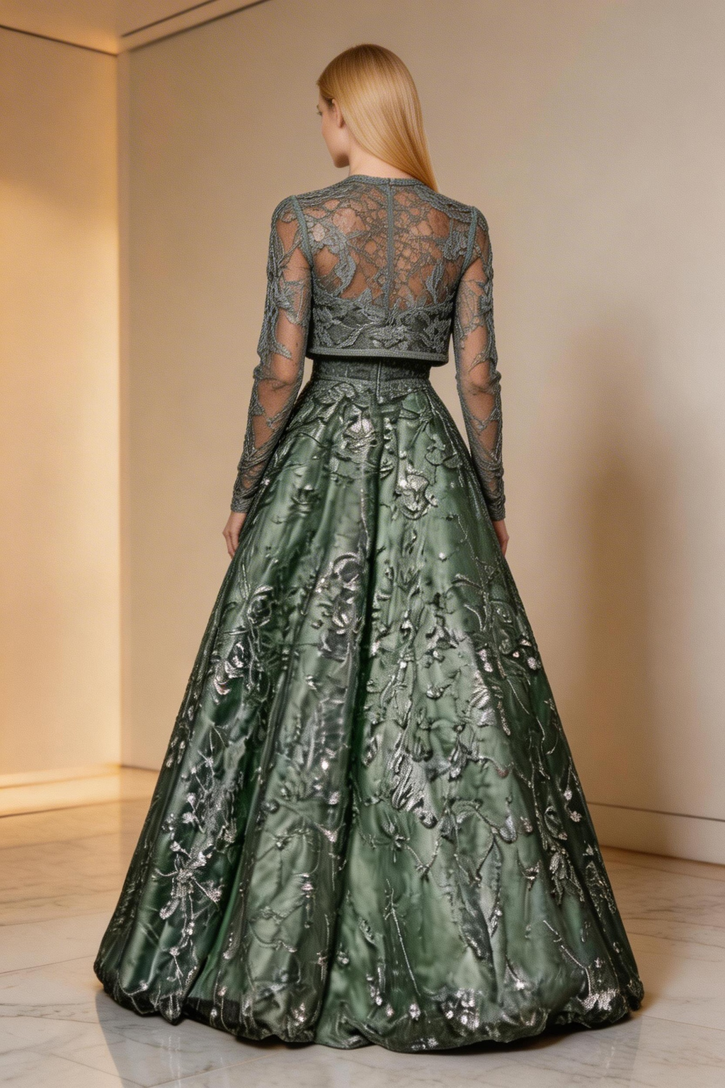 Gorgeous Green Tulle Sequins Beaded A Line Formal Evening Dress Prom Dress Y8358 by simplepromdress