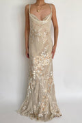 Spaghetti Strap Sleeveless Long Mermaid Prom Dress With Appliques