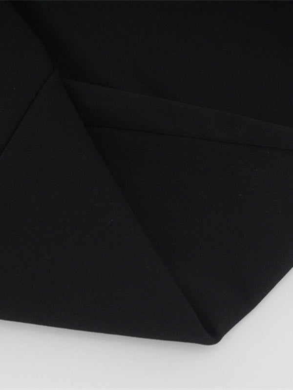 Lange Ärmel, schmaler Rücken, gekreuzte Schlitze an den Seiten, mit Quasten, hoher Halsausschnitt, Abendkleider, Midi-Kleider 