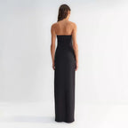 Sexy Cutout Strapless Sunflower Prom Dress