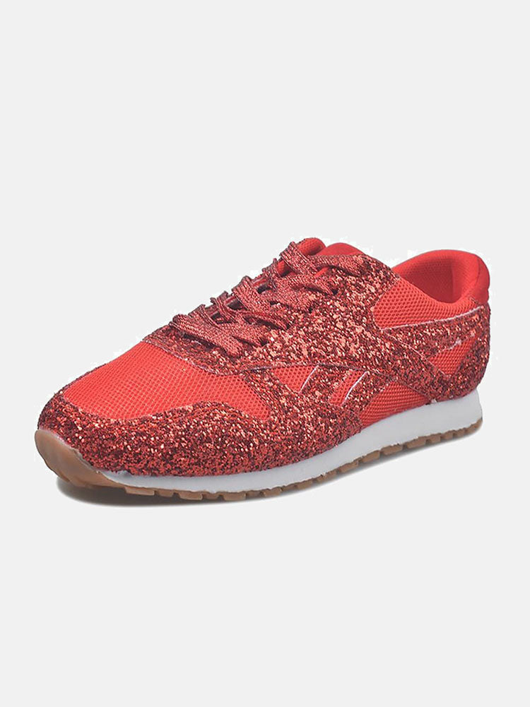 Scarpe da ginnastica casual scintillanti e traspiranti