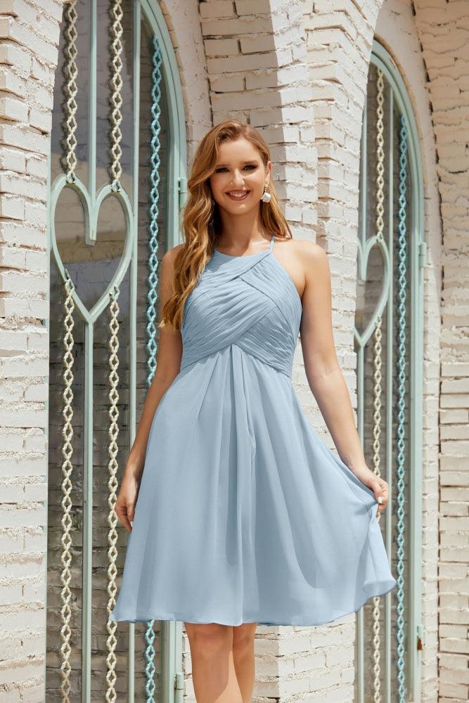 Vestidos de Baile sem Mangas para Receção em Casa, Cocktail Formal e Baile de Finalistas 28014