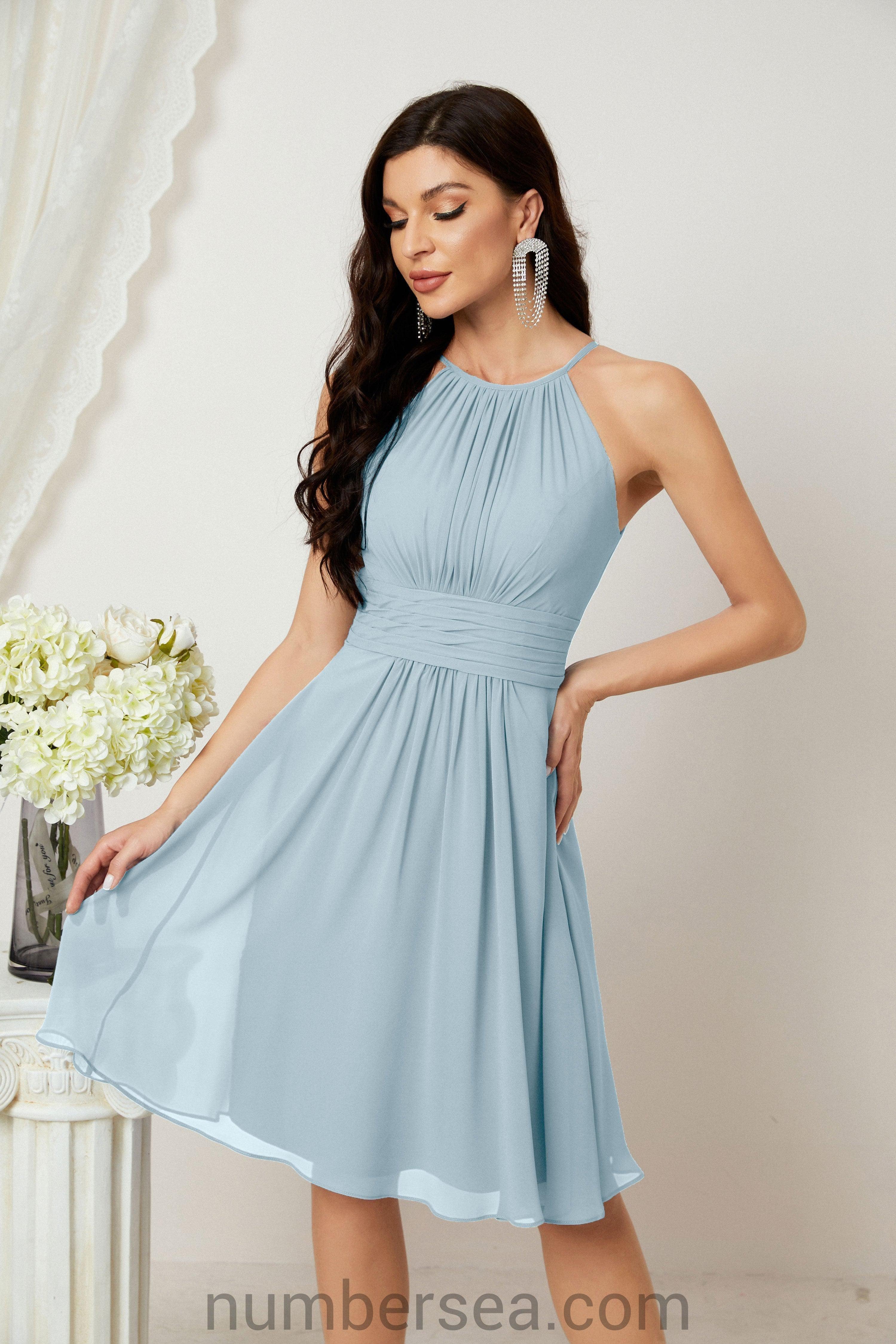 Robe de soirée formelle pour bal de fin d'études ou cocktail Halter 28011