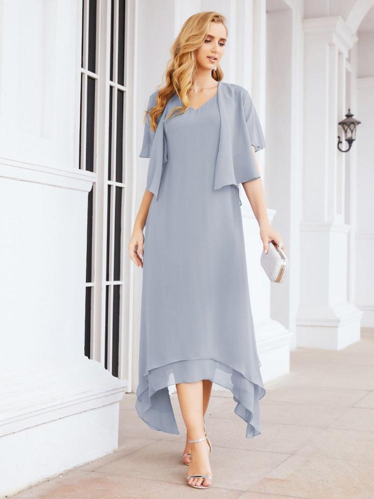 Vestido de Noiva de Duas Peças em Linha A para Mãe da Noiva Vestido de Festa Formal 28073