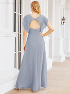 Abiti da damigella Numbersea con mantella, abito formale da ballo, abiti con schiena scoperta per madre della sposa 28058