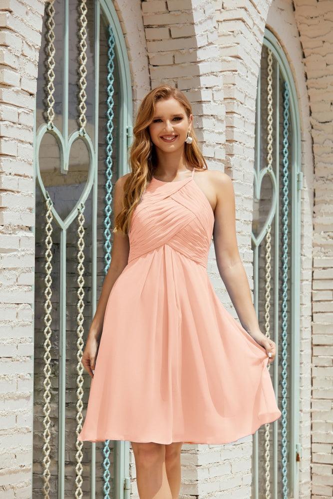 Vestidos de Baile sem Mangas para Receção em Casa, Cocktail Formal e Baile de Finalistas 28014