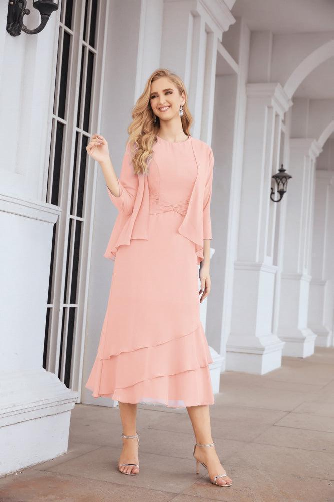 Vestido de Noiva de Duas Peças em Linha A para a Mãe da Noiva Vestido de Festa Formal 28072