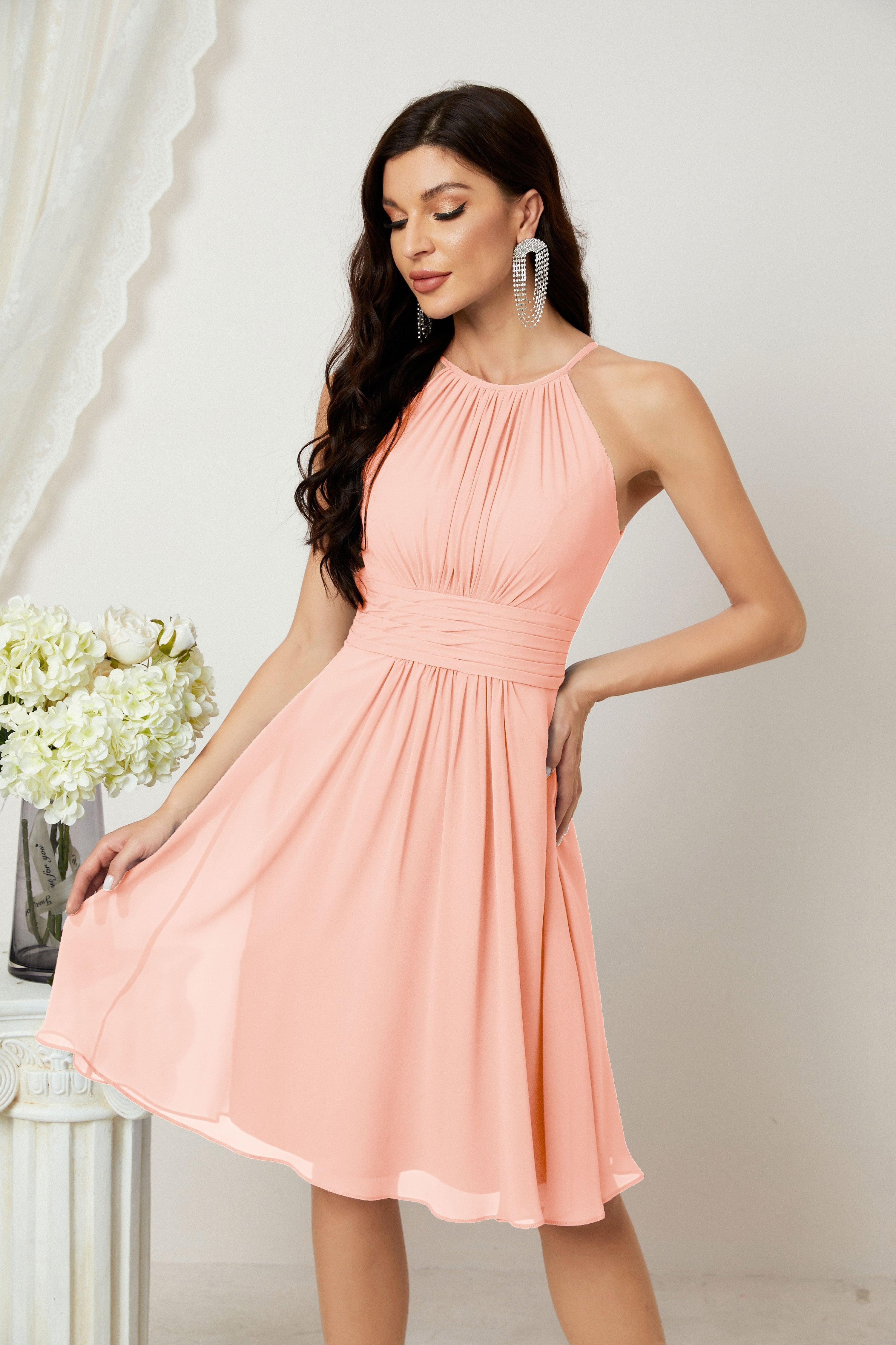 Robe de soirée formelle pour bal de fin d'études ou cocktail Halter 28011