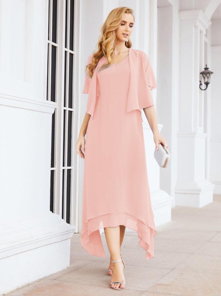 Vestido de Noiva de Duas Peças em Linha A para Mãe da Noiva Vestido de Festa Formal 28073