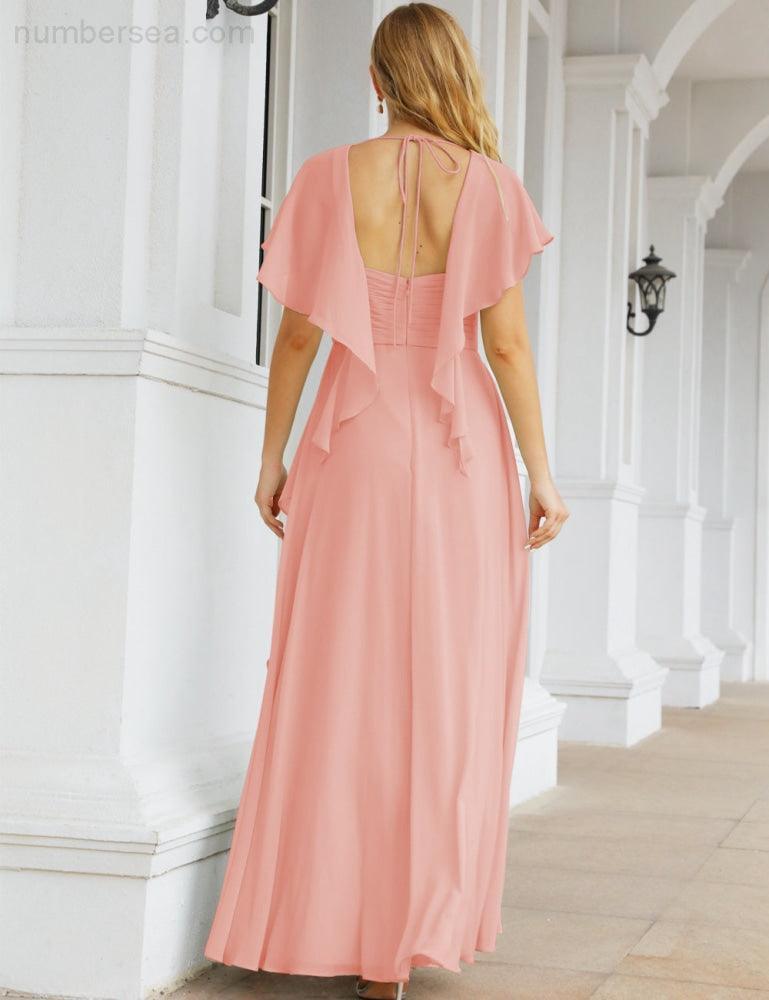 Abiti da damigella Numbersea senza schienale Abiti formali da ballo per festa serale Abito per madre della sposa 28040