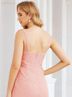 Vestidos de Mãe do Noivo Aplicações de Renda para Convidados de Casamento 28066