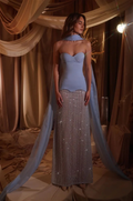 Sweetheart Strapless Sleeveless Long Beaded Prom Dress With Custom Colors