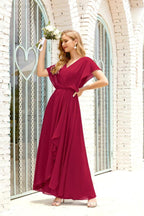 Robe de la Mère de la Mariée Grande Taille Col en V Longueur Solennelle Robe de Bal Formelle pour Invité de Mariage 28020