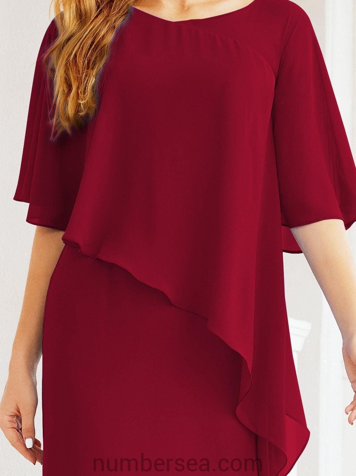 Robe de soirée formelle longue pour mère de la mariée avec cape à volants 28026