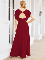 Abiti da damigella Numbersea con mantella, abito formale da ballo, abiti con schiena scoperta per madre della sposa 28058