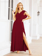 Abiti da damigella Numbersea con mantella, abito formale da ballo, abiti con schiena scoperta per madre della sposa 28058
