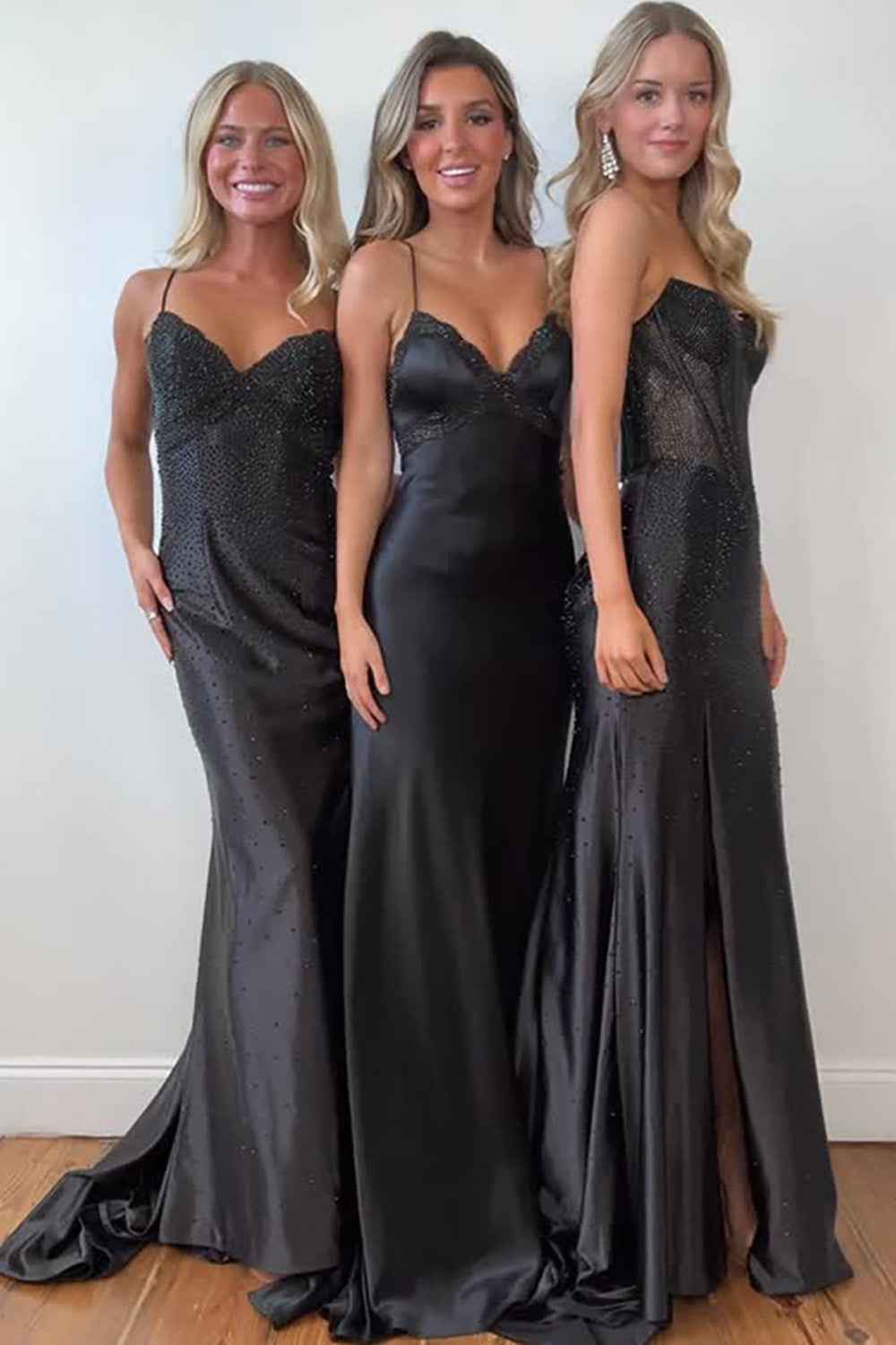 Sparkly Gold Sweetheart Beaded Mermaid Corset Prom Dress With Slit