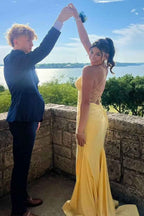 Red Polyester Spaghetti Strap Mermaid Long Prom Dress With Beading