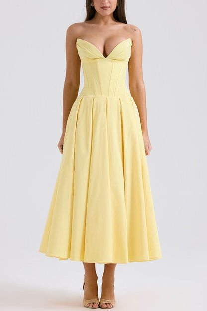 Trägerloses Midikleid Milady