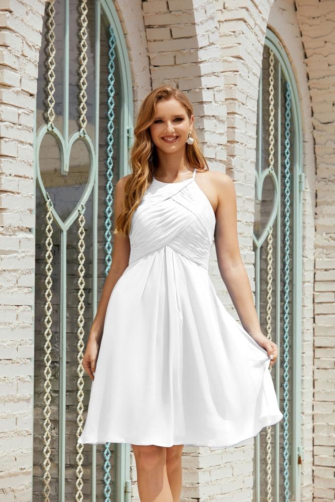 Vestidos de Baile sem Mangas para Receção em Casa, Cocktail Formal e Baile de Finalistas 28014