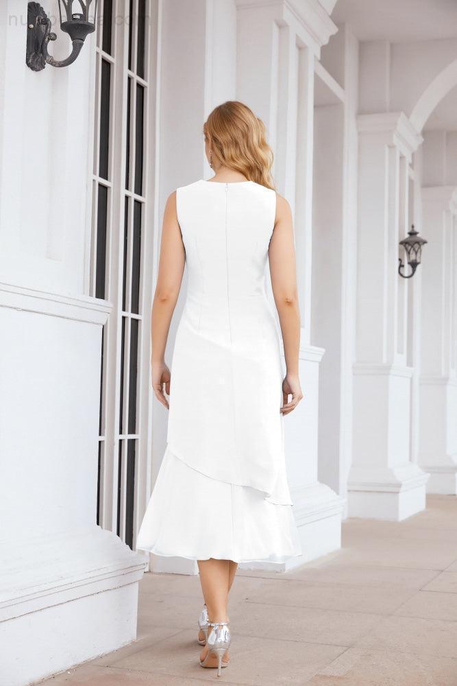 Robe de mariage de la mère de la mariée en deux pièces, ligne A, pour cérémonie et soirée formelle, modèle 28072
