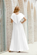 Robe de la Mère de la Mariée Grande Taille Col en V Longueur Solennelle Robe de Bal Formelle pour Invité de Mariage 28020